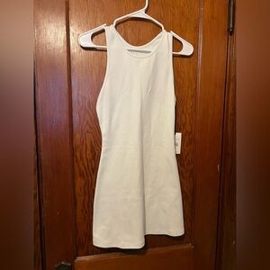 NWT IVL Collective Jersey Racerback Mini White Sleeveless Dress